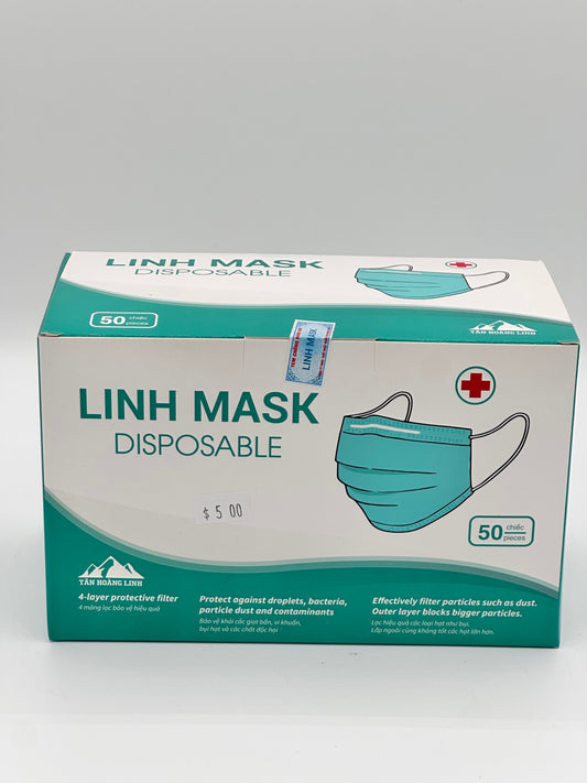 LINH Mask – 4-Layer Disposable Protective Masks (50 Pieces)